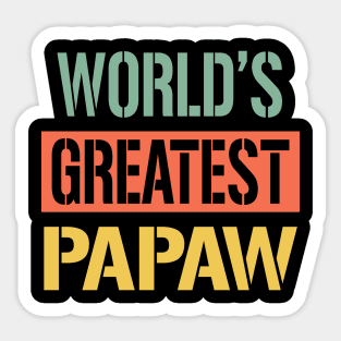 worlds greatest papaw Sticker